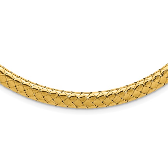 Herco 18K Gold High Polish Woven 7.3mm