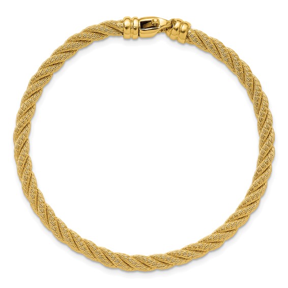 Herco 18K Twisted Textured 4mm 7.5 inch Bracelet