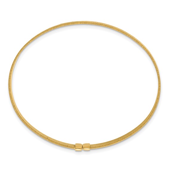 Herco 18K Polished and Textured 7.25mm Cuff Bangle