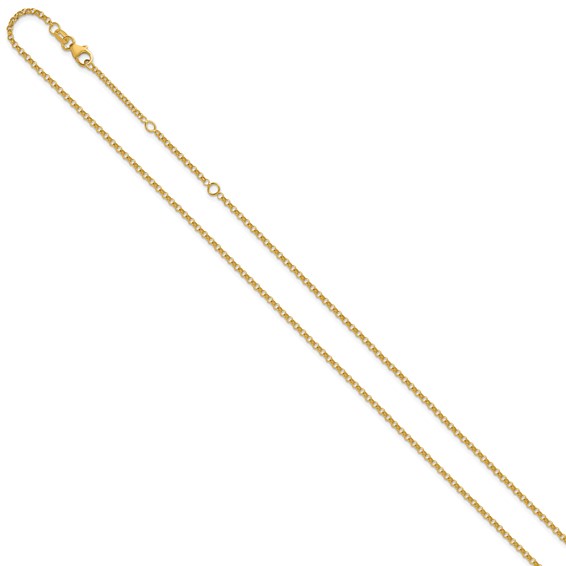 Herco Gold Polished Adjustable Rolo Chain