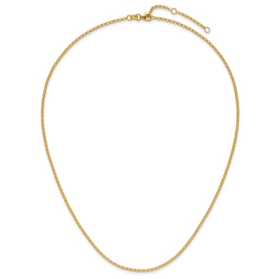 Herco Gold Polished Adjustable Rolo Chain