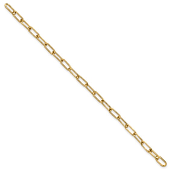 Herco 18K Polished 5mm Solid Paperclip Link 7.5 inch Bracelet