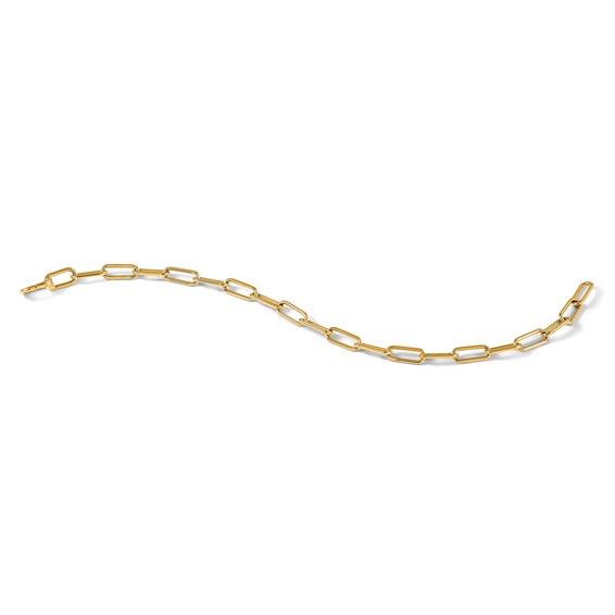 Herco 18K Polished 5mm Solid Paperclip Link 8 inch Bracelet