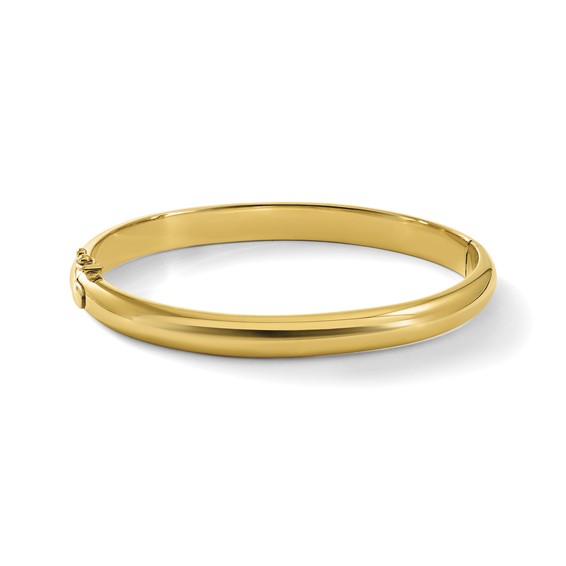 Herco 18K Polished 6.5mm Hinged Bangle