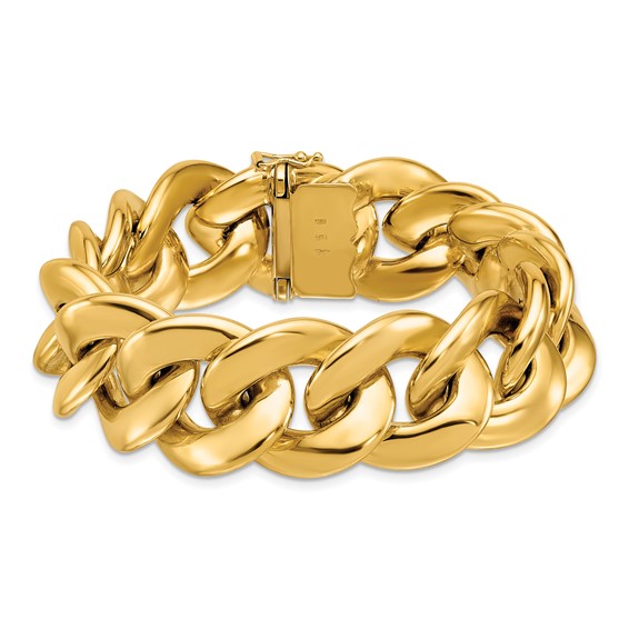 Herco 18K Polished 20.8mm Curb 8 inch Bracelet