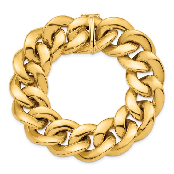 Herco 18K Polished 20.8mm Curb 8 inch Bracelet