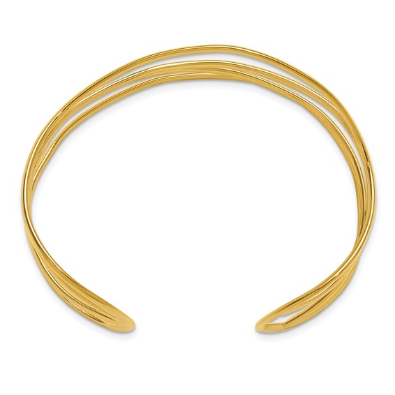 Herco 18K Polished Fancy Cuff Bangle