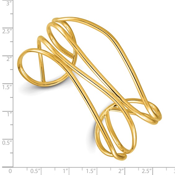 Herco 18K Polished Fancy Cuff Bangle