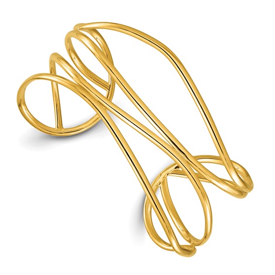 Herco 18K Polished Fancy Cuff Bangle