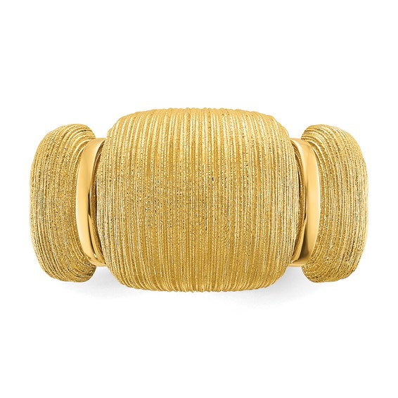 Herco 18K Polished and Textured Domed Ring