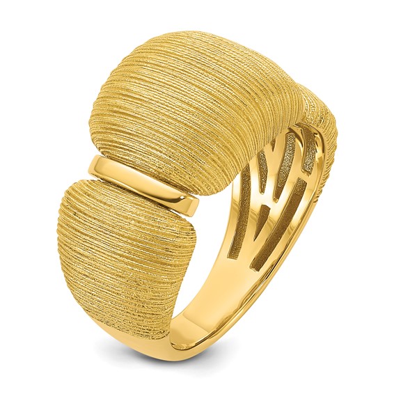 Herco 18K Polished and Textured Domed Ring