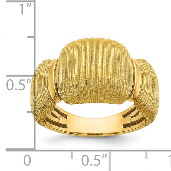 Herco 18K Polished and Textured Domed Ring