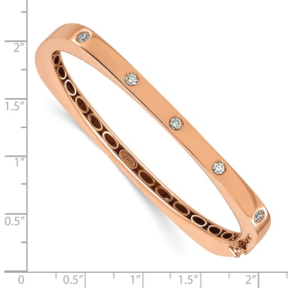 HERCO Gold Diamond Hinged Bangles