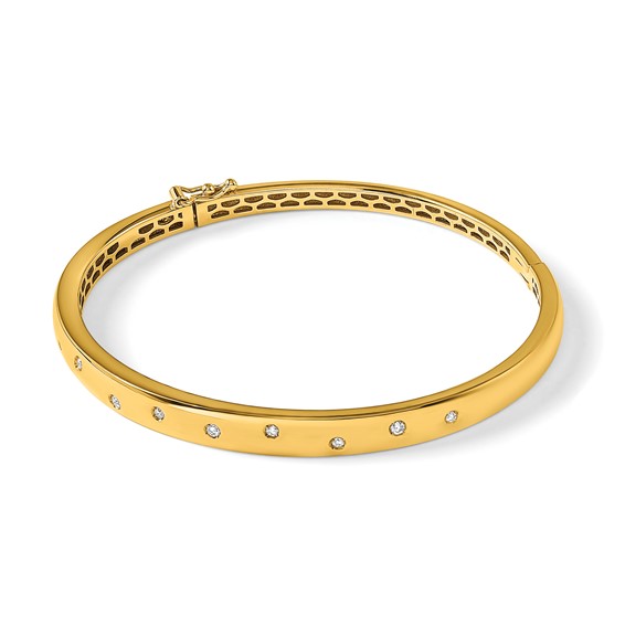 HERCO Gold Diamond Hinged Bangles