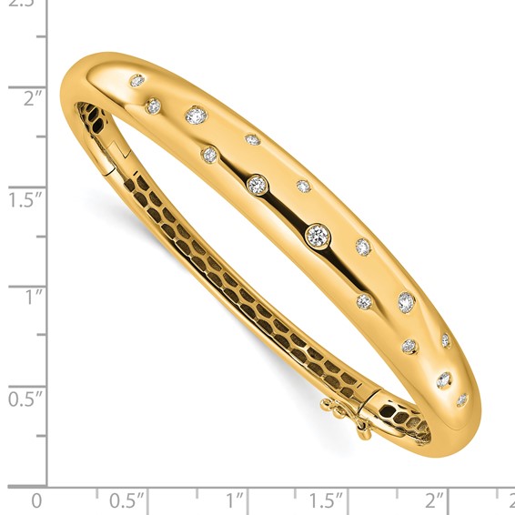 HERCO Gold Diamond Hinged Bangles