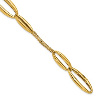 Herco 18K Polished Multi-chain with Ovals 8 inch Bracelet