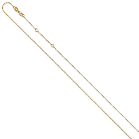 Herco Gold Adjustable Diamond-Cut Elongated Cable Chain