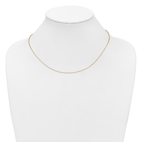 Herco Gold Adjustable Diamond-Cut Elongated Cable Chain