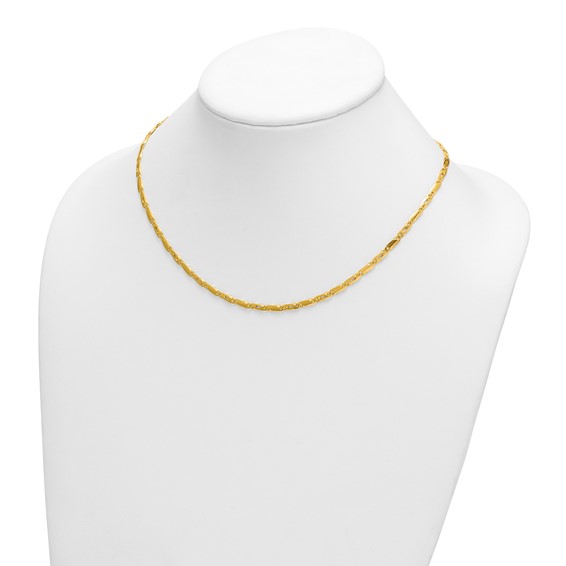 Herco Gold Solid Fancy Link Chain