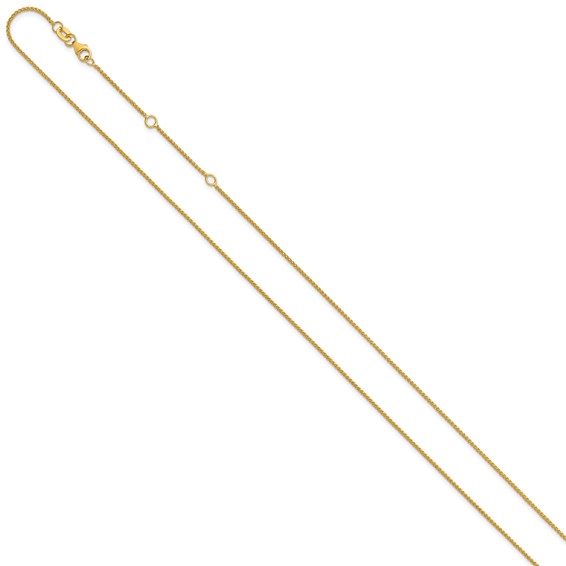 Herco Gold Adjustable Diamond-Cut Spiga Chain