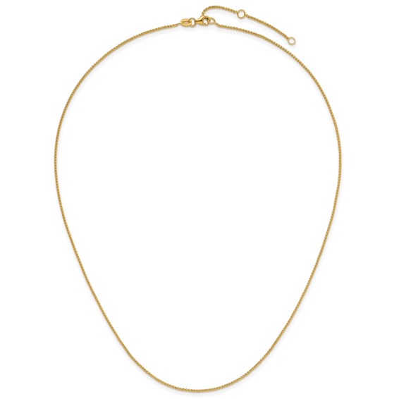 Herco Gold Adjustable Diamond-Cut Spiga Chain