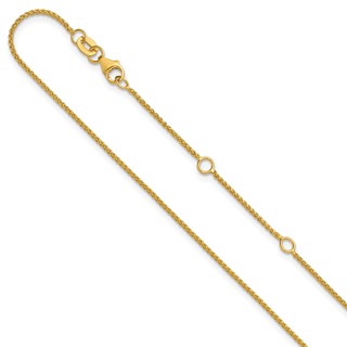 Herco Gold Adjustable Diamond-Cut Spiga Chain