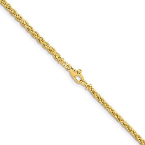 HERCO Gold Solid Green Wheat Chain