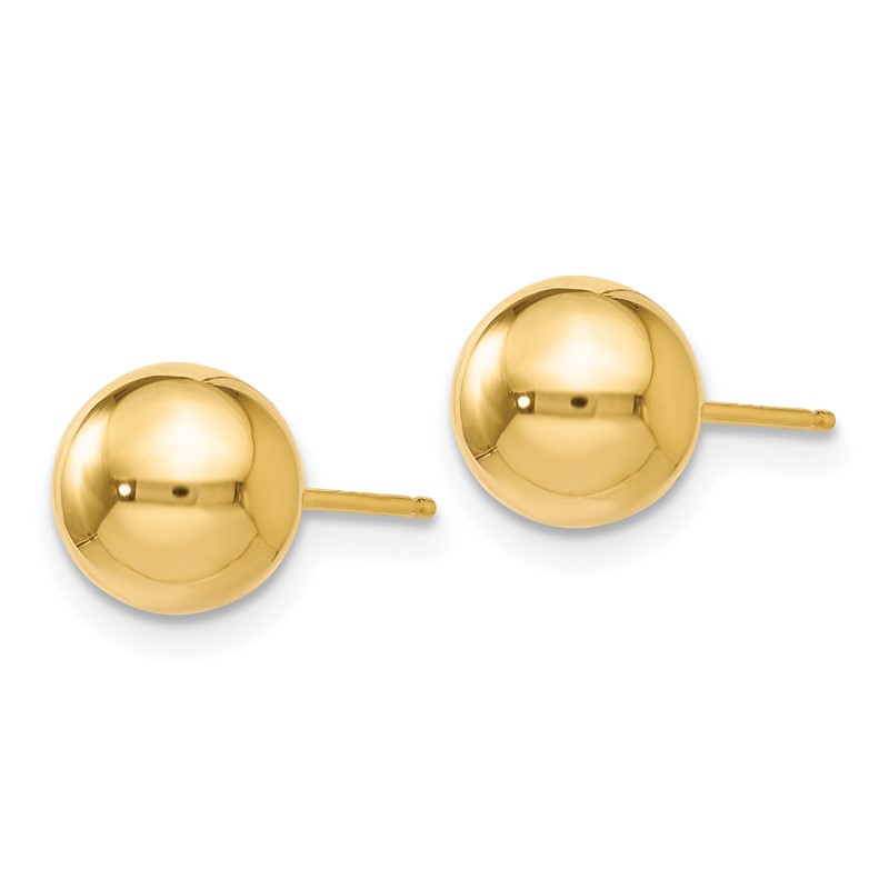 14K Polished 7mm Ball Post Earrings