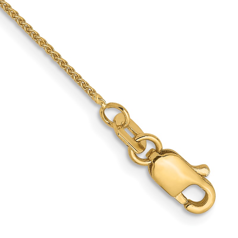14K .8mm Spiga Chain Anklet