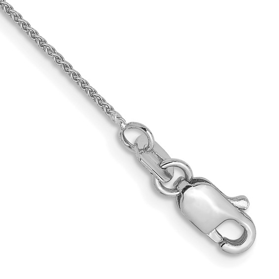 Leslie's 14K White Gold .8mm Spiga Chain Anklet