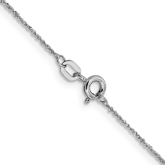 Leslie's 14K White Gold .8mm Sparkle Singapore Chain