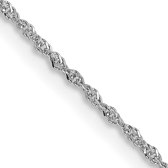 Leslie's 14K White Gold .8mm Sparkle Singapore Chain