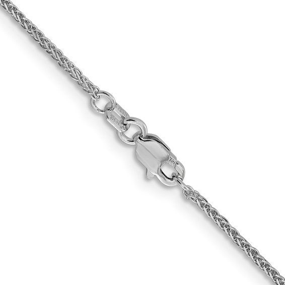 Leslie's 14K White Gold 1mm D/C Quadra Wheat Chain