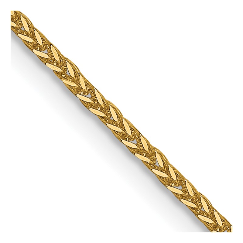 14K 1mm D/C Quadra Wheat Chain