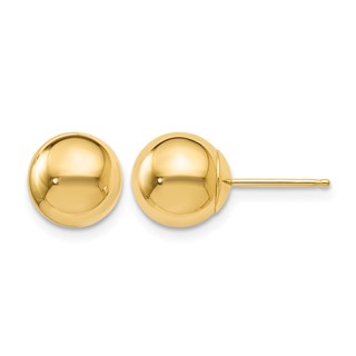 Leslie's Gold Ball Post Earrings