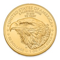 22K Yellow Gold 1oz American Eagle Coin view 3