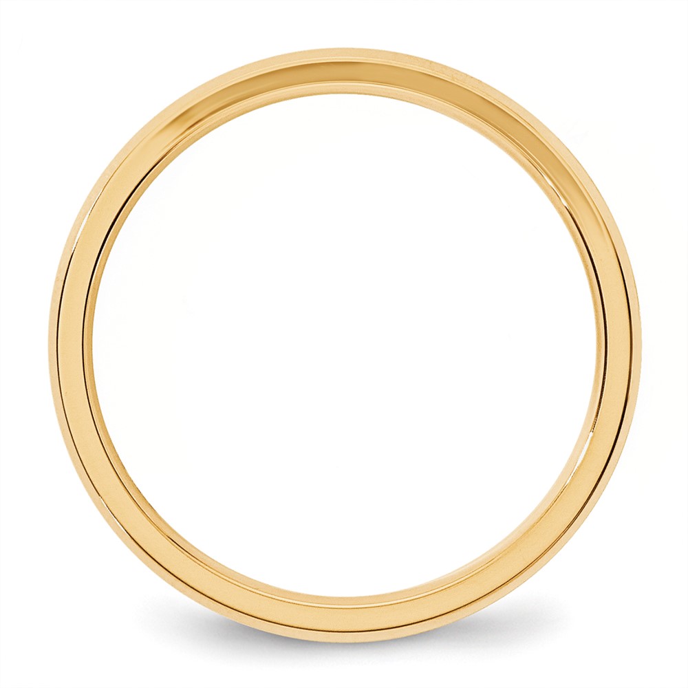 10k Yellow Gold 3mm Beveled Edge Comfort Fit Wedding Band Size 12 (1BEC030-12)