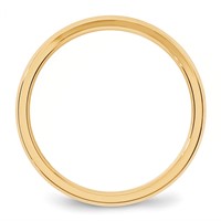 10K Yellow Gold 3mm Beveled Edge Comfort Fit Wedding Band view 2