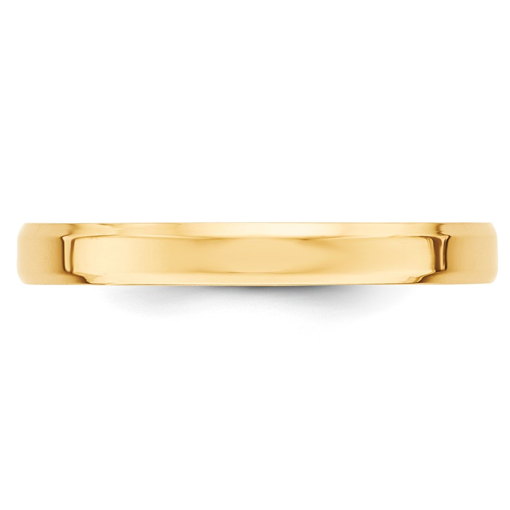 10k Yellow Gold 3mm Beveled Edge Comfort Fit Wedding Band Size 12 (1BEC030-12)