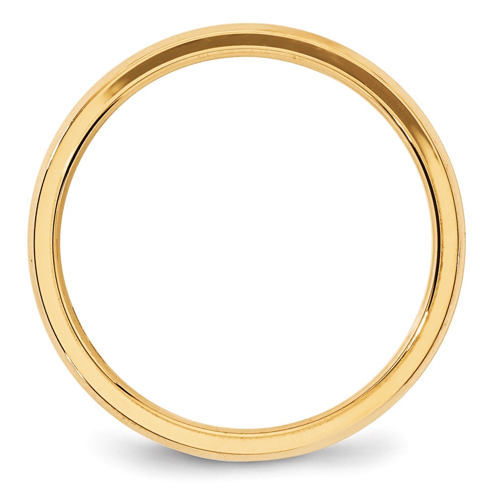 10k Yellow Gold 4mm Beveled Edge Comfort Fit Wedding Band Size 8 (1BEC040-8)