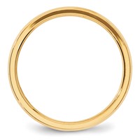 10K Yellow Gold 4mm Beveled Edge Comfort Fit Wedding Band view 2