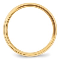 10K Yellow Gold 5mm Beveled Edge Comfort Fit Wedding Band view 2