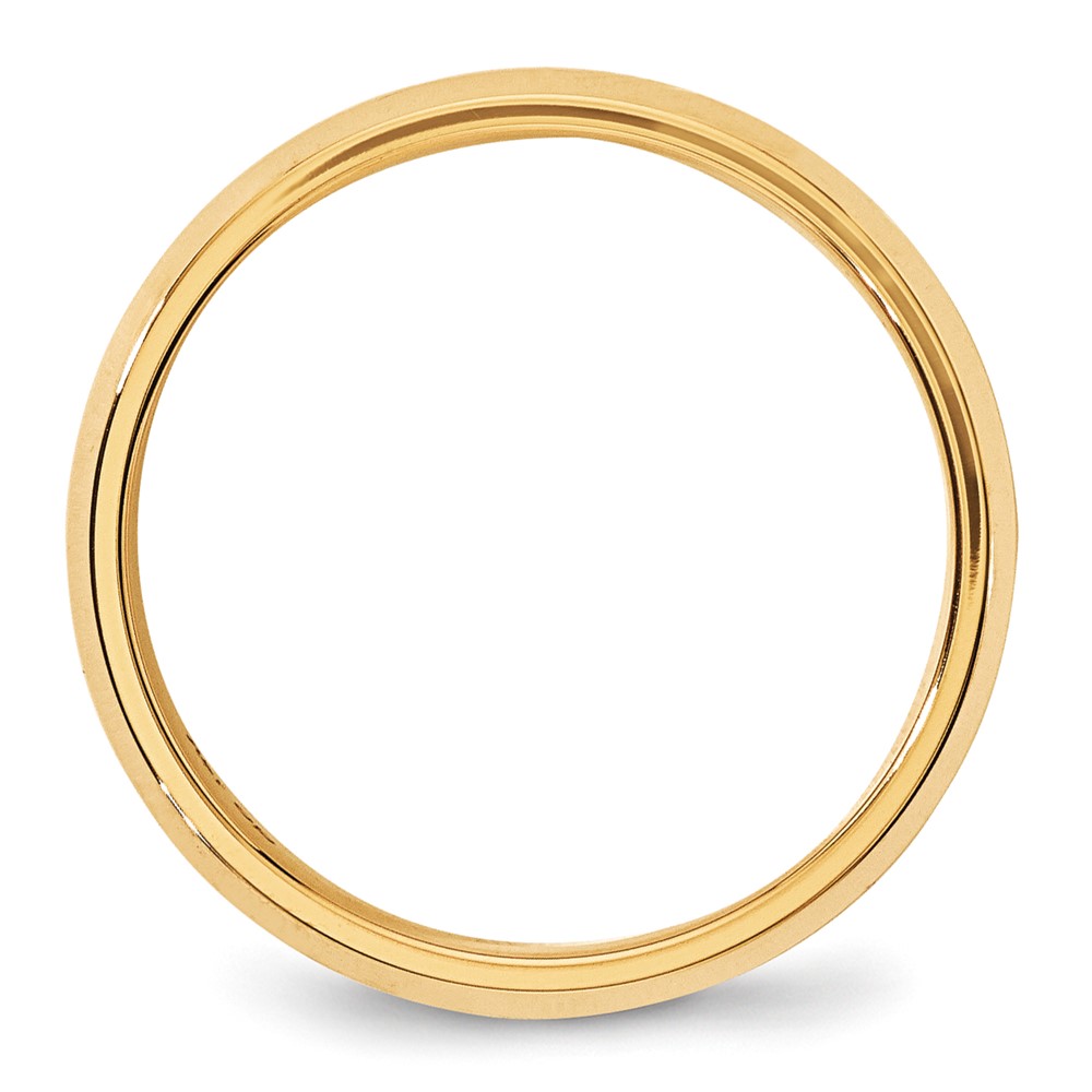 10k Yellow Gold 6mm Beveled Edge Comfort Fit Wedding Band Size 8 (1BEC060-8)