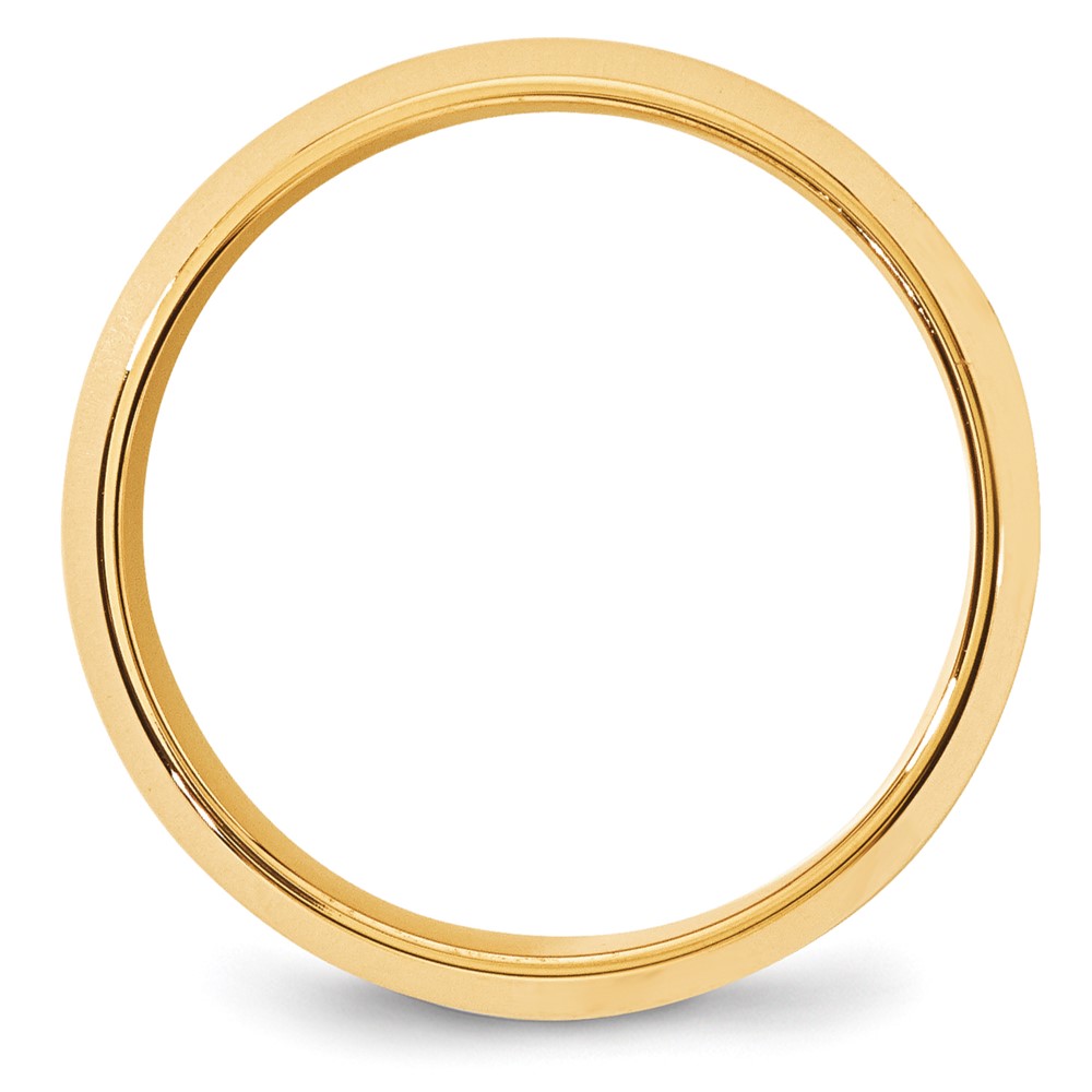 10k Yellow Gold 8mm Beveled Edge Comfort Fit Wedding Band Size 9 (1BEC080-9)
