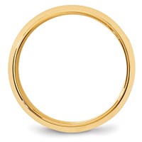 10K Yellow Gold 8mm Beveled Edge Comfort Fit Wedding Band view 2