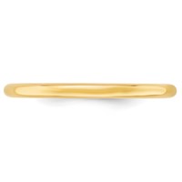 10K Yellow Gold 2mm Standard Weight Comfort Fit Wedding Band view 3