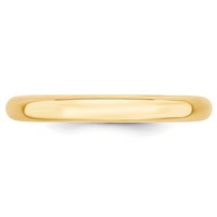 10K Yellow Gold 3mm Standard Weight Comfort Fit Wedding Band view 4