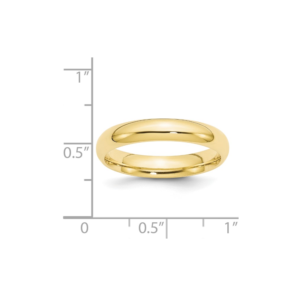 10k Yellow Gold 4mm Standard Weight Comfort Fit Wedding Band Size 9 (1CF040-9)