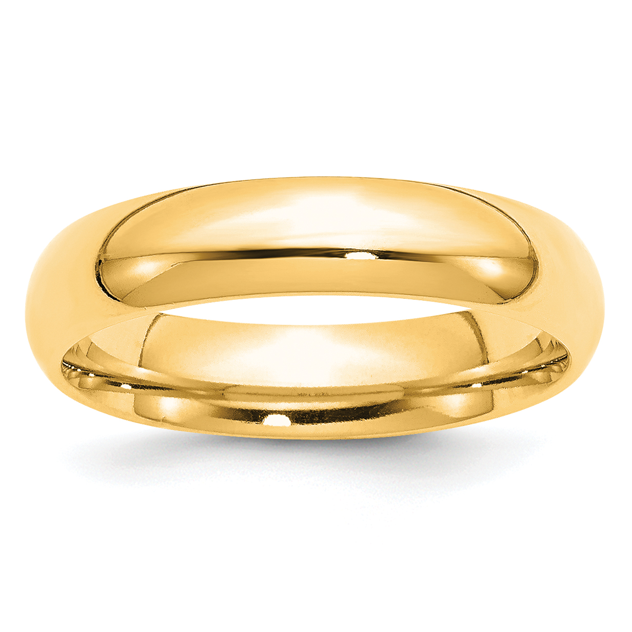10k Yellow Gold 5mm Standard Weight Comfort Fit Wedding Band Size 11.5 (1CF050-11.5)