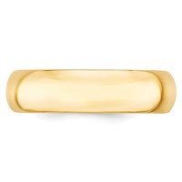 10K Yellow Gold 6mm Standard Weight Comfort Fit Wedding Band view 2